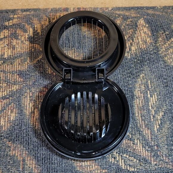CHEFMATE Black Plastic Egg Slicer 3.5" Diameter - Picture 2 of 3